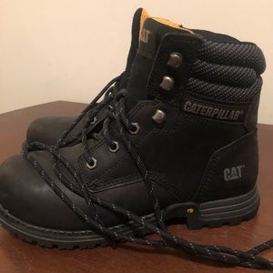 CAT Steel Toe Black Boots